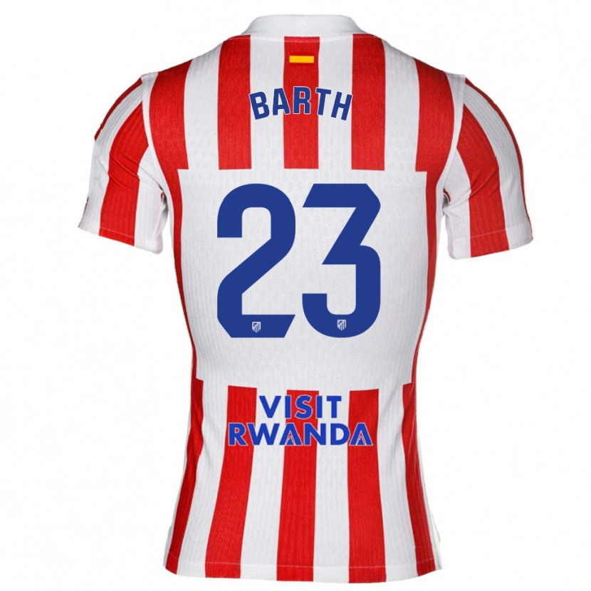 Danxen Męski Merle Barth #23 Czerwono-Biały Domowa Koszulka 2025/26 Koszulki Klubowe