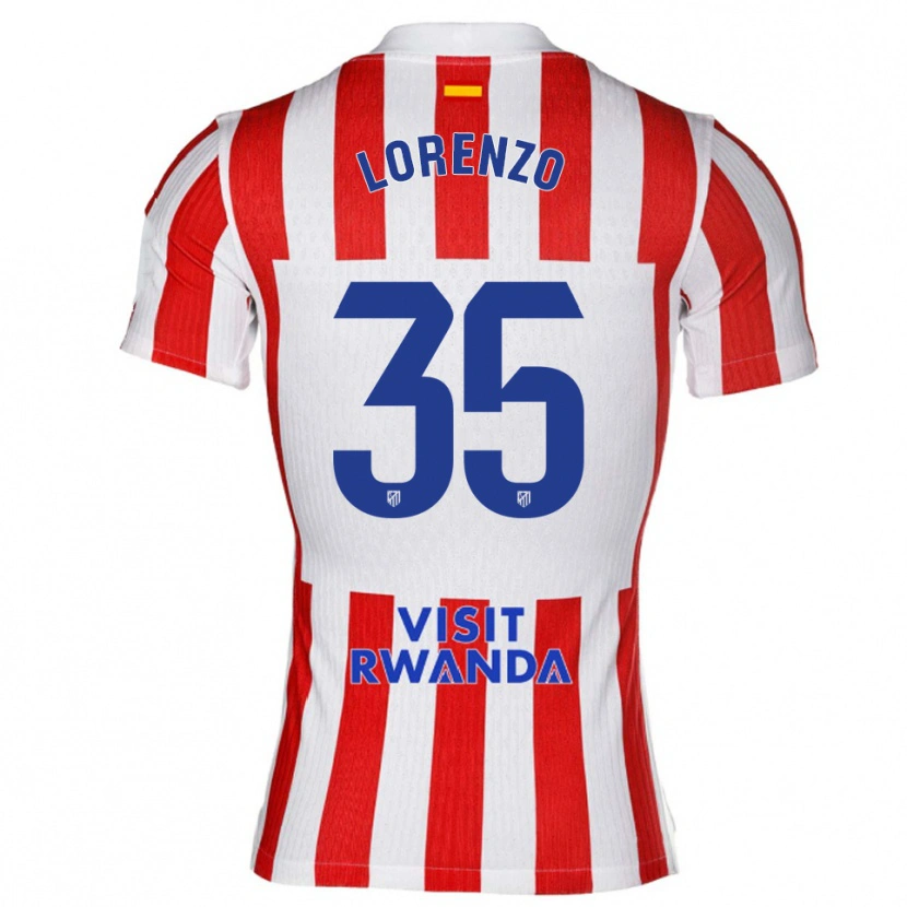 Danxen Męski Diego Lorenzo #35 Czerwono-Biały Domowa Koszulka 2025/26 Koszulki Klubowe