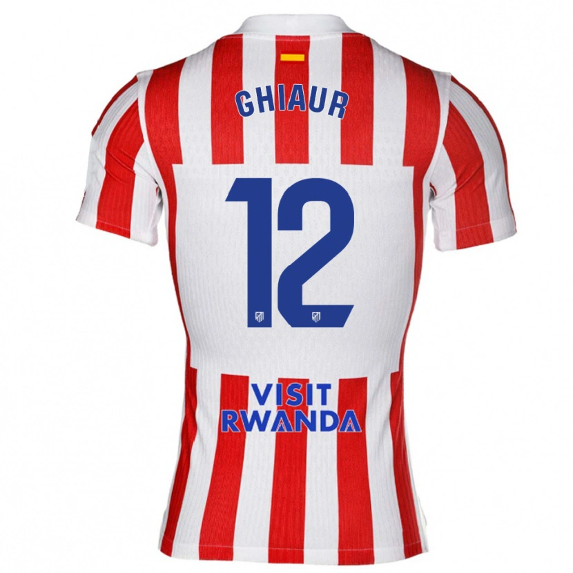 Danxen Męski Octavian Ghiaur #12 Czerwono-Biały Domowa Koszulka 2025/26 Koszulki Klubowe
