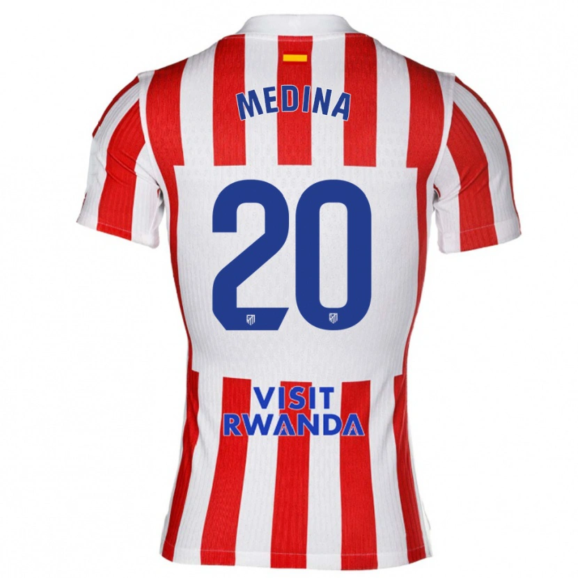 Danxen Męski Andrea Medina #20 Czerwono-Biały Domowa Koszulka 2025/26 Koszulki Klubowe