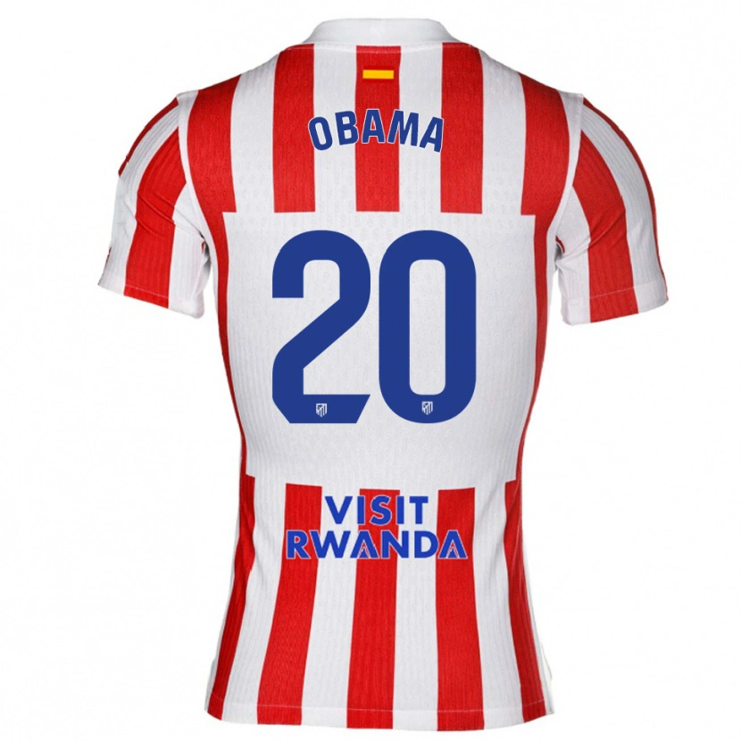 Danxen Męski Federico Obama #20 Czerwono-Biały Domowa Koszulka 2025/26 Koszulki Klubowe
