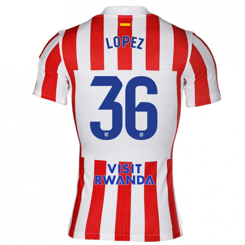 Danxen Męski David Lopez #36 Czerwono-Biały Domowa Koszulka 2025/26 Koszulki Klubowe