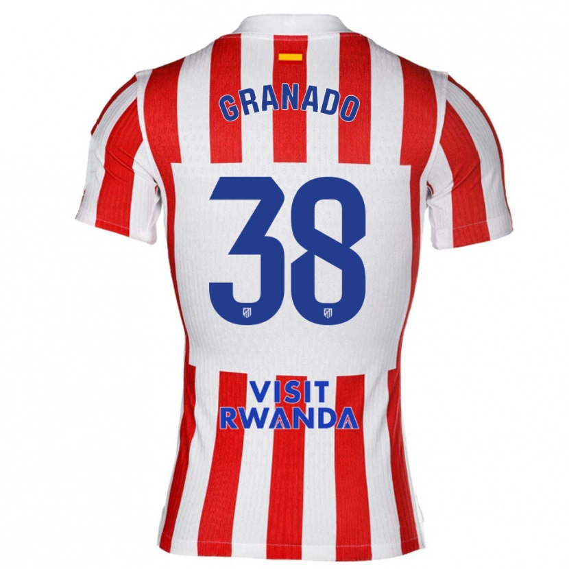 Danxen Męski Adrian Granado #38 Czerwono-Biały Domowa Koszulka 2025/26 Koszulki Klubowe