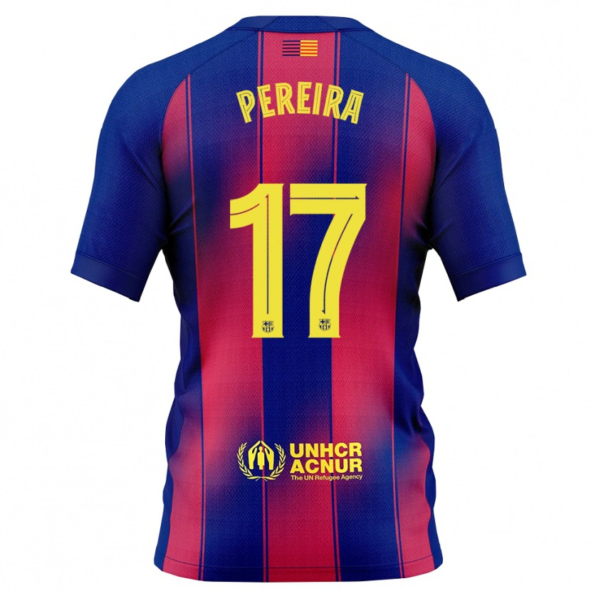 Danxen Męski Andrea Pereira #17 Niebiesko-Czerwony Domowa Koszulka 2025/26 Koszulki Klubowe
