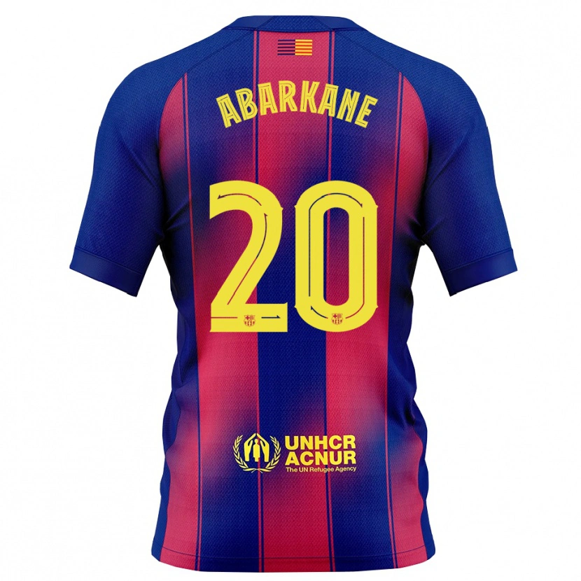 Danxen Męski Ahmed Abarkane #20 Niebiesko-Czerwony Domowa Koszulka 2025/26 Koszulki Klubowe