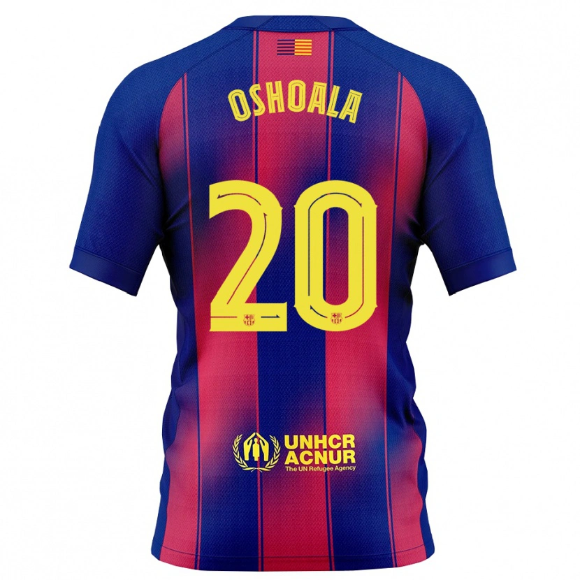 Danxen Męski Asisat Oshoala #20 Niebiesko-Czerwony Domowa Koszulka 2025/26 Koszulki Klubowe