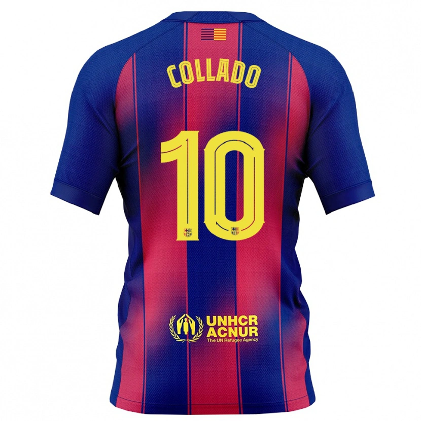 Danxen Męski Alex Collado #10 Niebiesko-Czerwony Domowa Koszulka 2025/26 Koszulki Klubowe