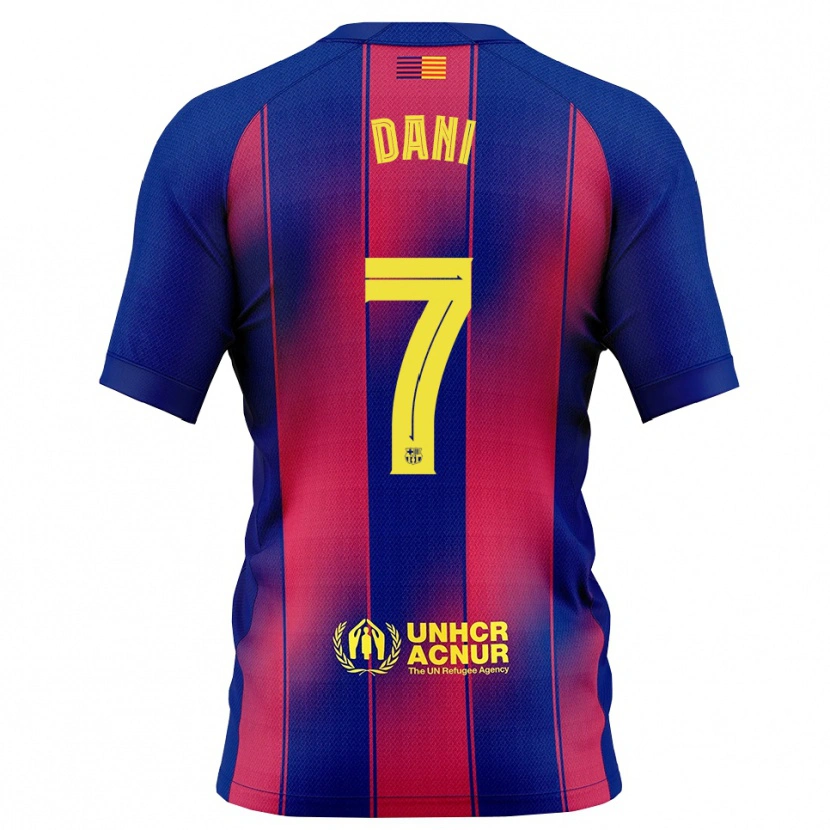 Danxen Męski Dani Rodríguez #7 Niebiesko-Czerwony Domowa Koszulka 2025/26 Koszulki Klubowe