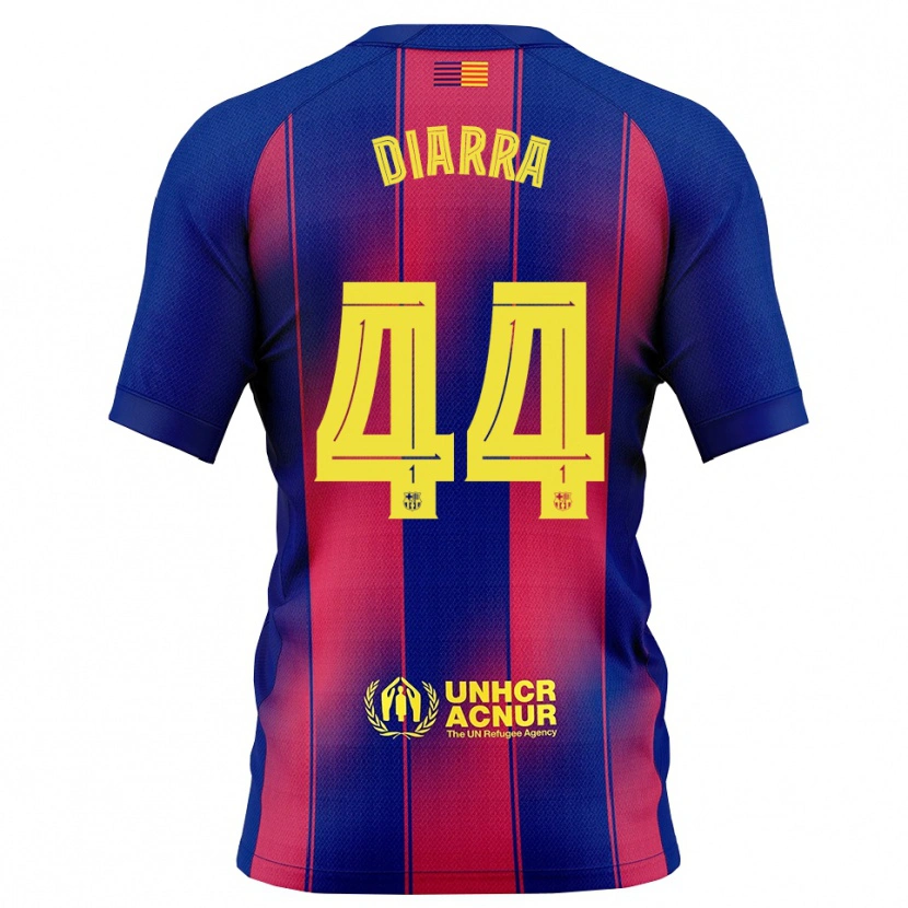 Danxen Męski Ibrahim Diarra #44 Niebiesko-Czerwony Domowa Koszulka 2025/26 Koszulki Klubowe