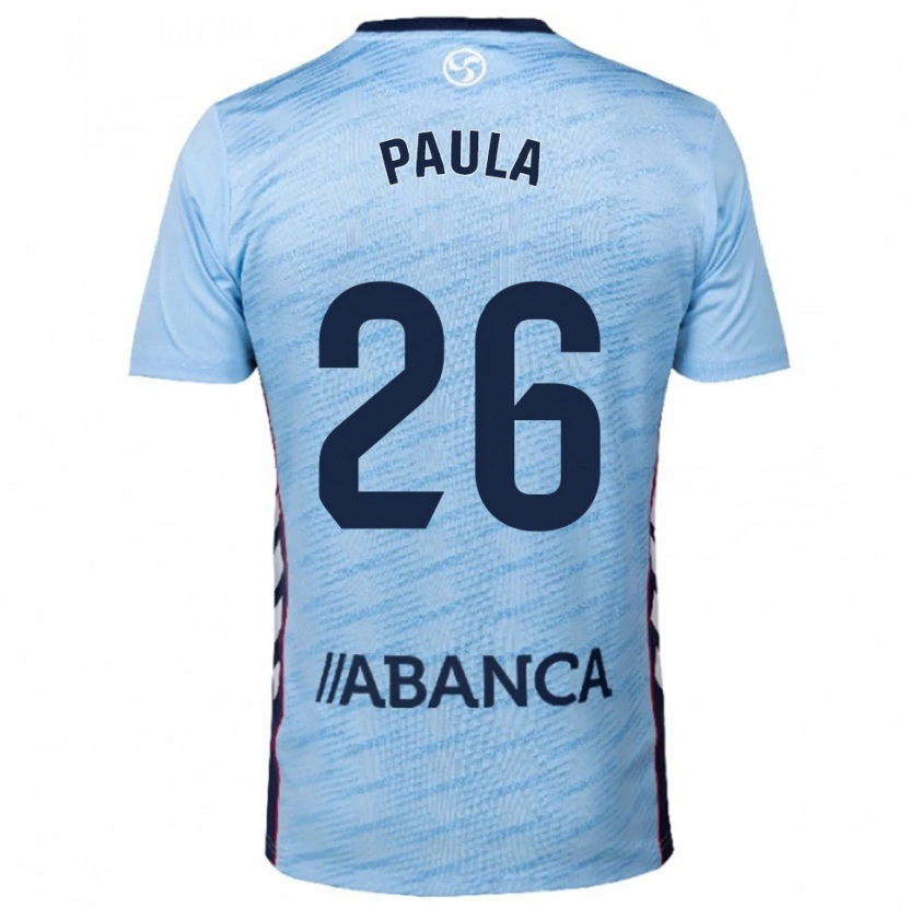 Danxen Męski Paula Rodríguez #26 Błękitno-Czerwony Domowa Koszulka 2025/26 Koszulki Klubowe