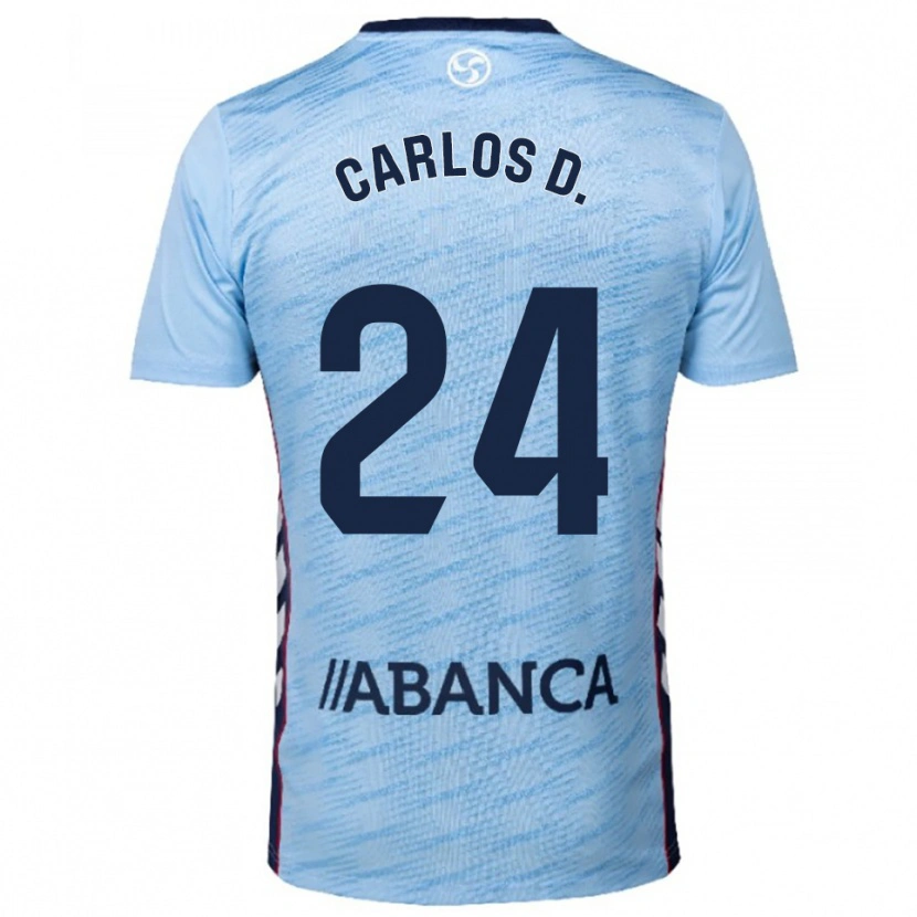 Danxen Męski Carlos Domínguez #24 Błękitno-Czerwony Domowa Koszulka 2025/26 Koszulki Klubowe