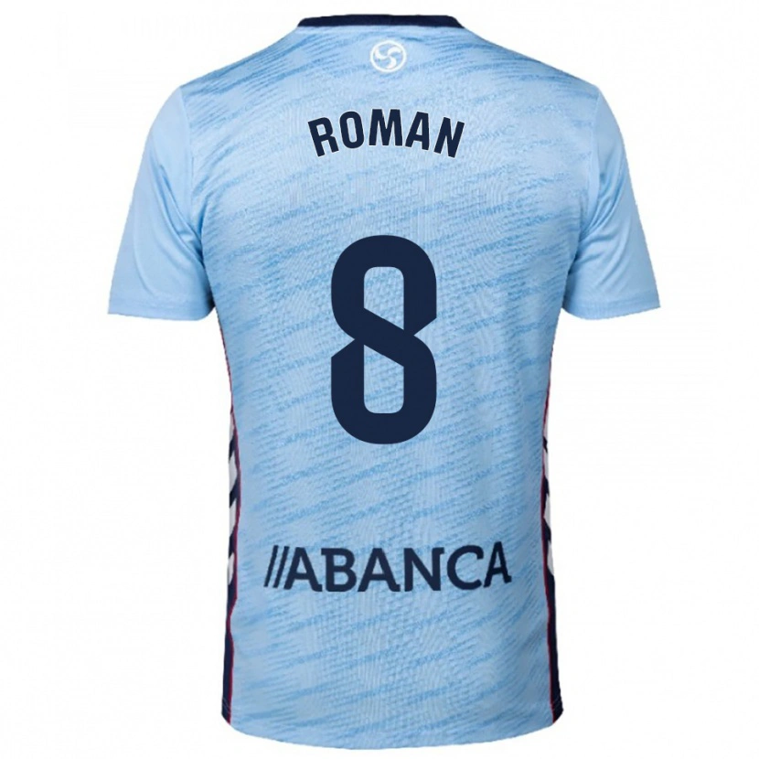 Danxen Męski Miguel Román #8 Błękitno-Czerwony Domowa Koszulka 2025/26 Koszulki Klubowe