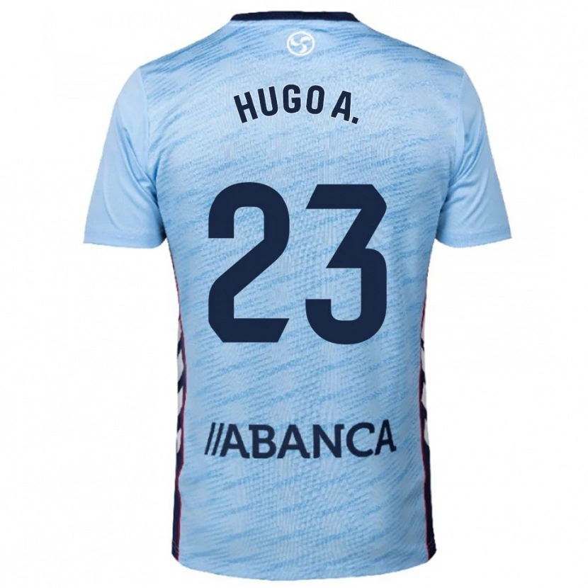 Danxen Męski Hugo Álvarez #23 Błękitno-Czerwony Domowa Koszulka 2025/26 Koszulki Klubowe