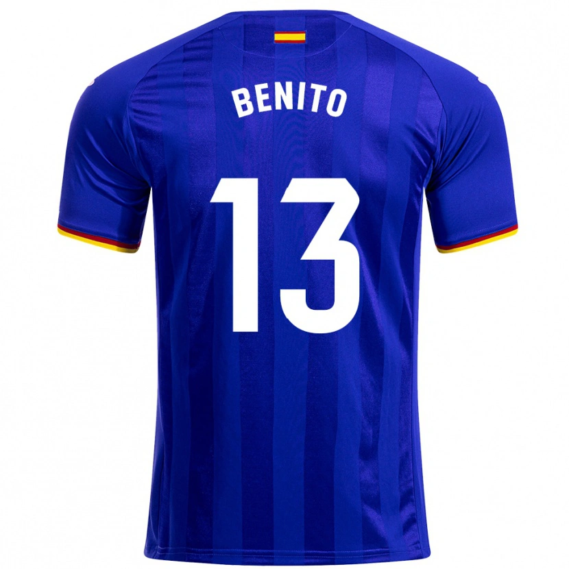 Danxen Męski Jorge Benito #13 Niebiesko-Czerwono-Żółty Domowa Koszulka 2025/26 Koszulki Klubowe
