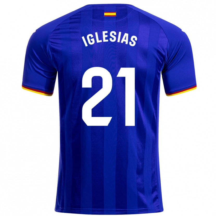 Danxen Męski Juan Iglesias #21 Niebiesko-Czerwono-Żółty Domowa Koszulka 2025/26 Koszulki Klubowe