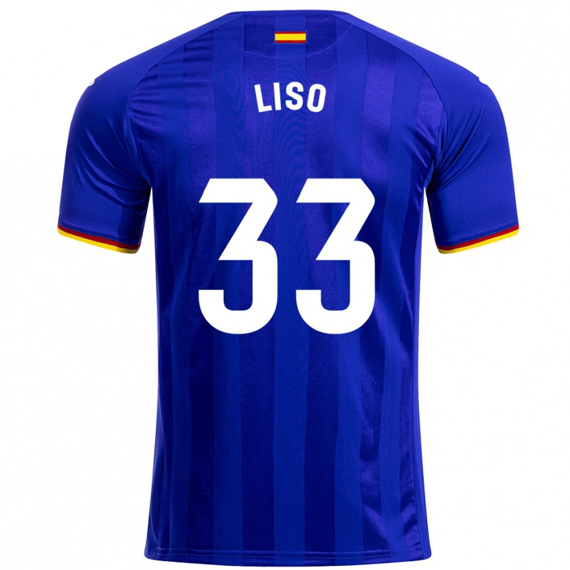 Danxen Męski Adrián Liso #33 Niebiesko-Czerwono-Żółty Domowa Koszulka 2025/26 Koszulki Klubowe