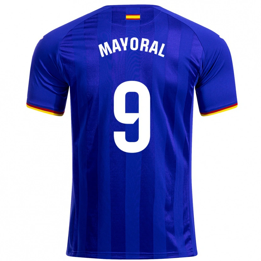Danxen Męski Borja Mayoral #9 Niebiesko-Czerwono-Żółty Domowa Koszulka 2025/26 Koszulki Klubowe