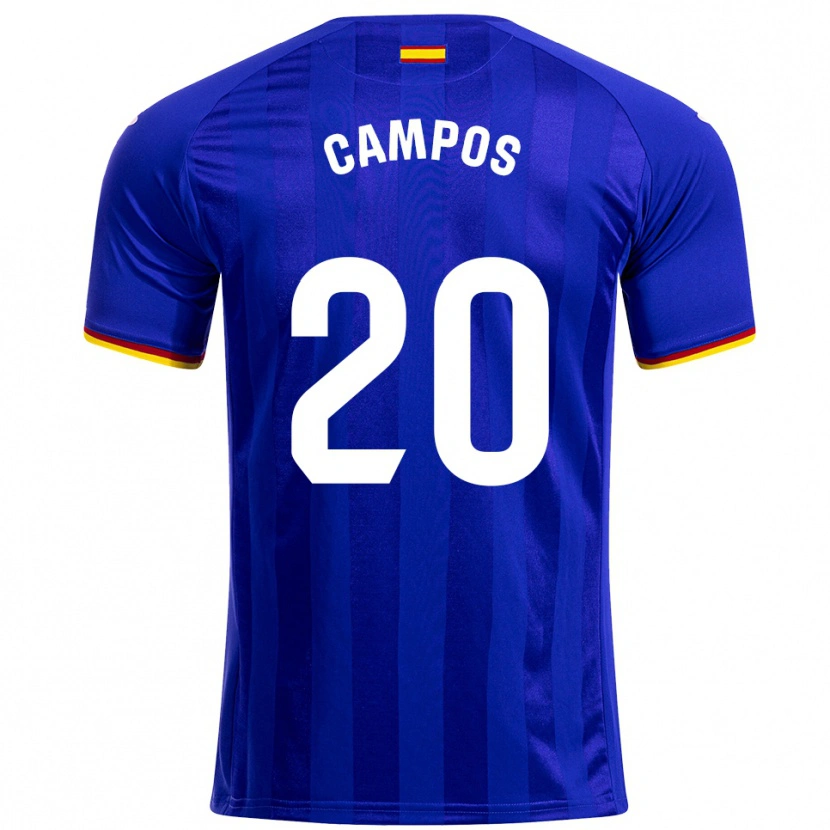 Danxen Męski Álex Campos #20 Niebiesko-Czerwono-Żółty Domowa Koszulka 2025/26 Koszulki Klubowe