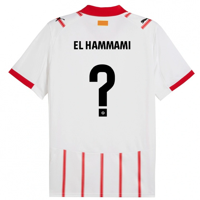 Danxen Męski Ayoub El Hammami #0 Biało-Czerwony Domowa Koszulka 2025/26 Koszulki Klubowe