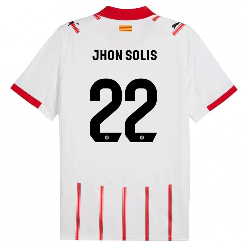 Danxen Męski Jhon Solís #22 Biało-Czerwony Domowa Koszulka 2025/26 Koszulki Klubowe