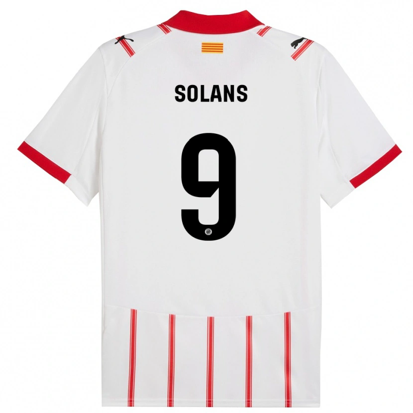 Danxen Męski Sergi Solans #9 Biało-Czerwony Domowa Koszulka 2025/26 Koszulki Klubowe
