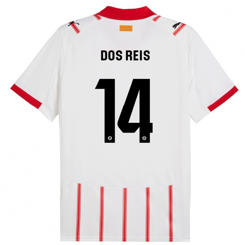 Danxen Męski Leo Dos Reis #14 Biało-Czerwony Domowa Koszulka 2025/26 Koszulki Klubowe