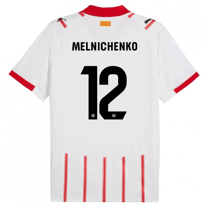 Danxen Męski Dmytro Melnichenko #12 Biało-Czerwony Domowa Koszulka 2025/26 Koszulki Klubowe