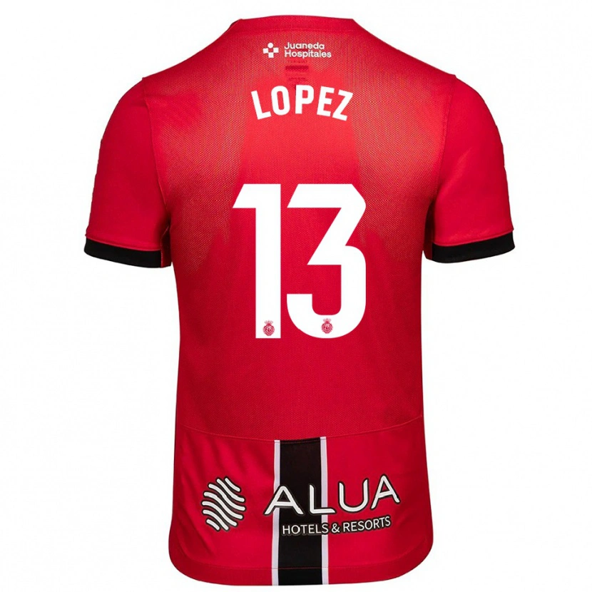 Danxen Męski Iván López #13 Czerwono-Czarny Domowa Koszulka 2025/26 Koszulki Klubowe