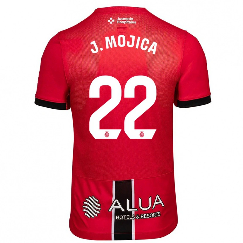 Danxen Męski Johan Mojica #22 Czerwono-Czarny Domowa Koszulka 2025/26 Koszulki Klubowe