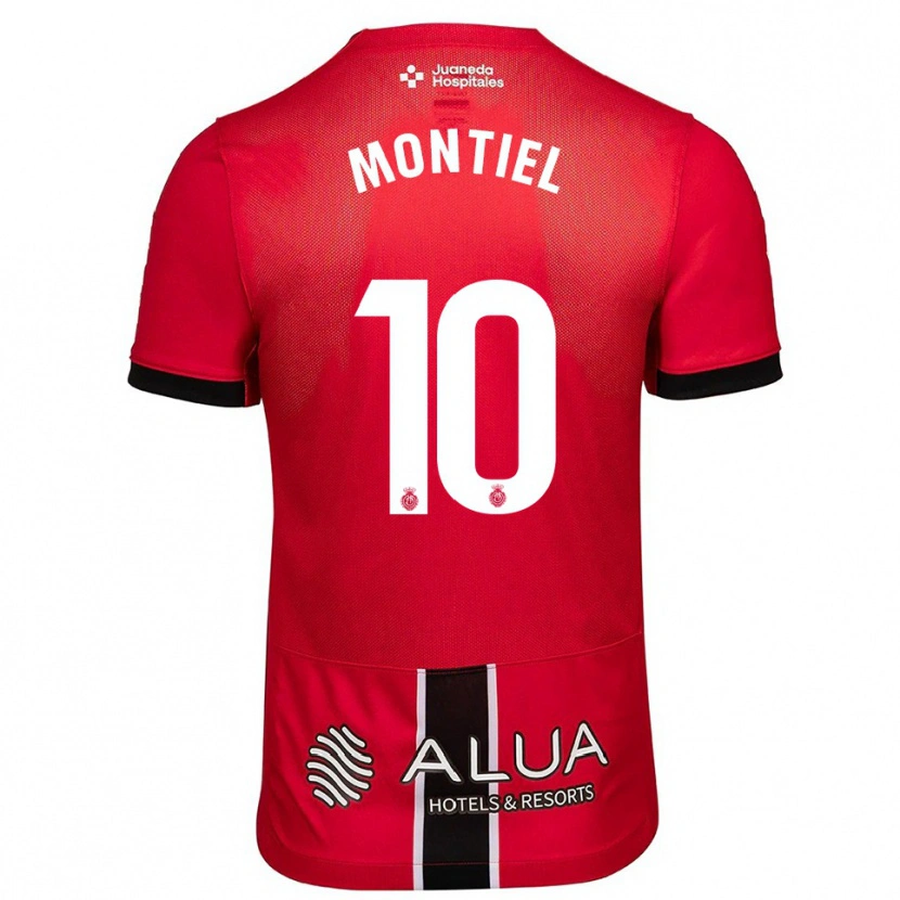Danxen Męski Luis Montiel #10 Czerwono-Czarny Domowa Koszulka 2025/26 Koszulki Klubowe