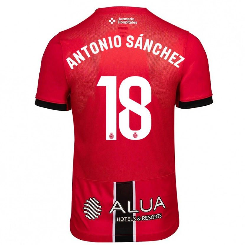 Danxen Męski Antonio Sánchez #18 Czerwono-Czarny Domowa Koszulka 2025/26 Koszulki Klubowe