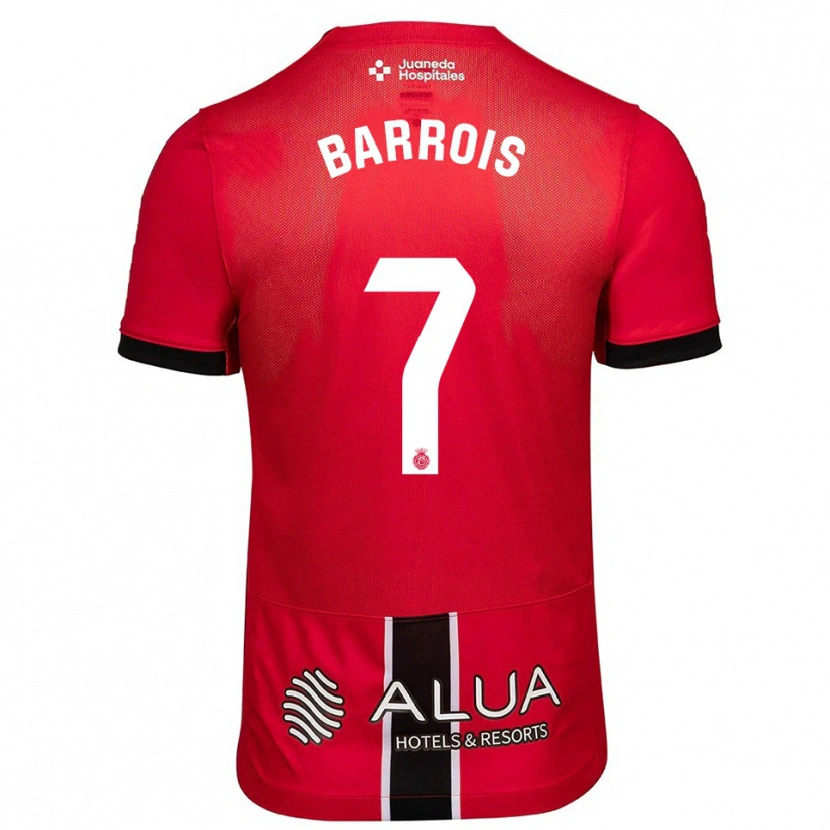 Danxen Męski Eliott Barrois #7 Czerwono-Czarny Domowa Koszulka 2025/26 Koszulki Klubowe