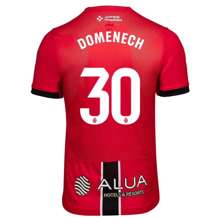 Danxen Męski Marc Domènech #30 Czerwono-Czarny Domowa Koszulka 2025/26 Koszulki Klubowe