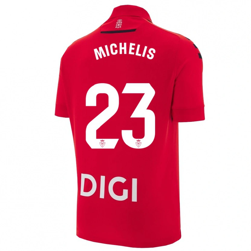 Danxen Męski Nikolaos Michelis #23 Czerwono-Czarny Domowa Koszulka 2025/26 Koszulki Klubowe
