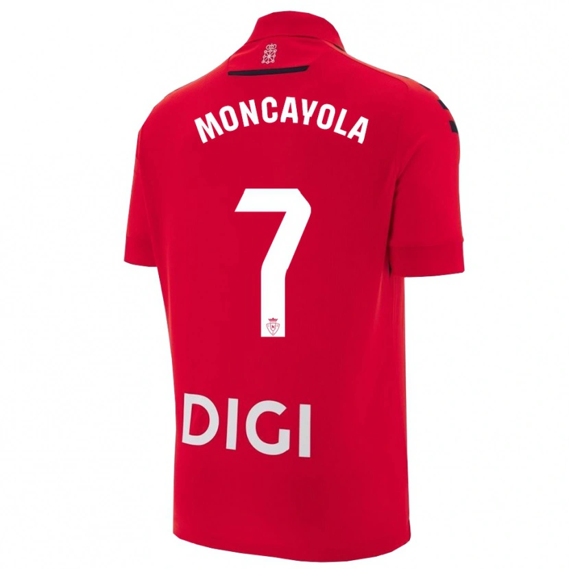 Danxen Męski Jon Moncayola #7 Czerwono-Czarny Domowa Koszulka 2025/26 Koszulki Klubowe