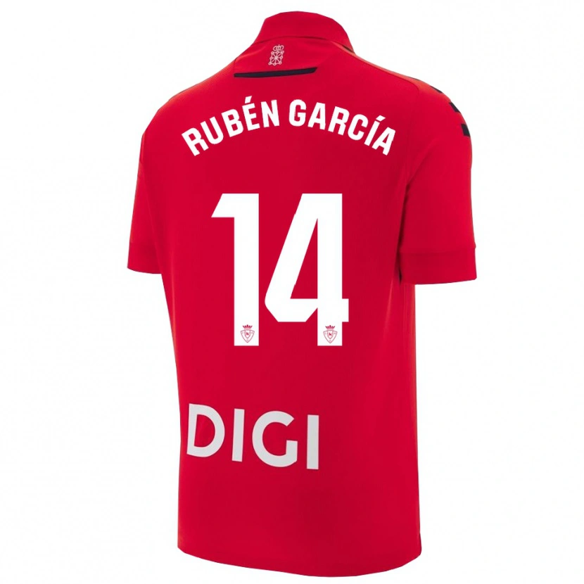Danxen Męski Rubén García #14 Czerwono-Czarny Domowa Koszulka 2025/26 Koszulki Klubowe