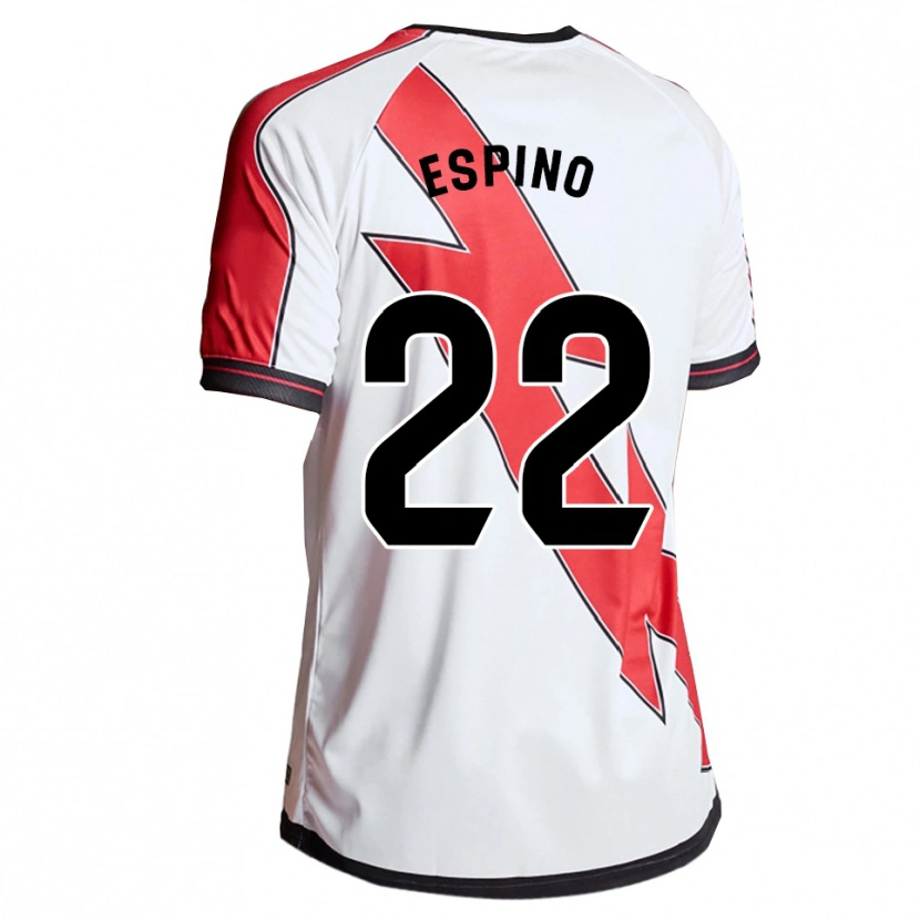 Danxen Męski Alfonso Espino #22 Biało-Czerwony Domowa Koszulka 2025/26 Koszulki Klubowe