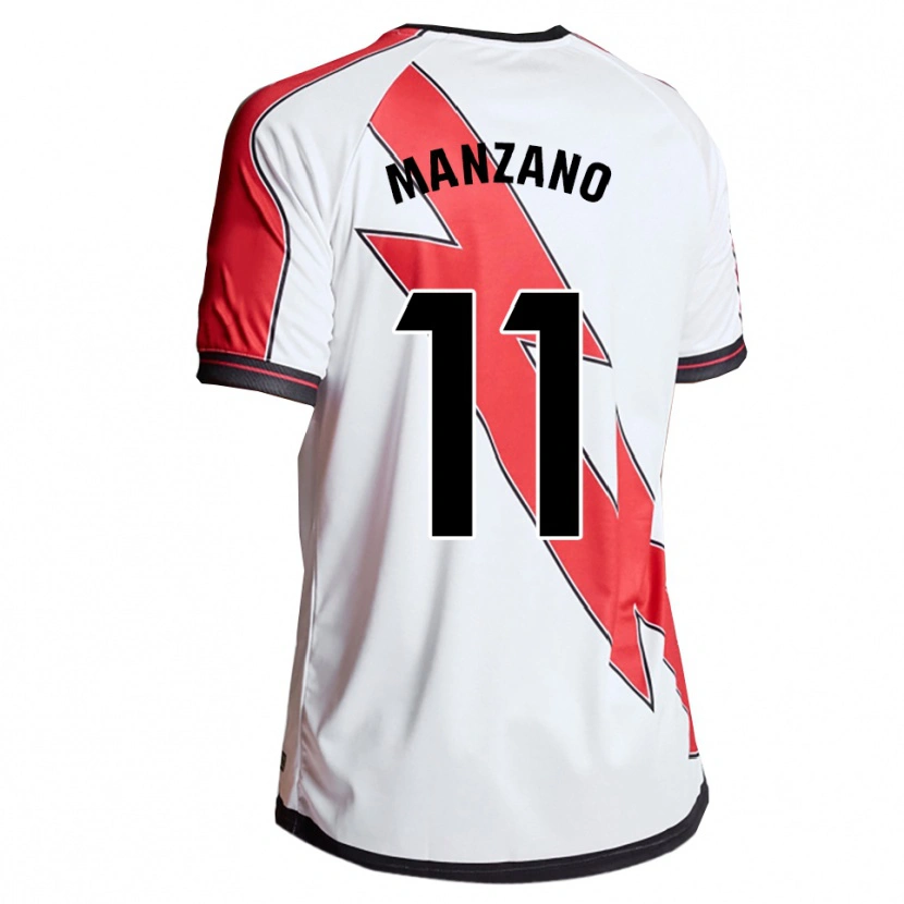 Danxen Męski Sergio Manzano #11 Biało-Czerwony Domowa Koszulka 2025/26 Koszulki Klubowe