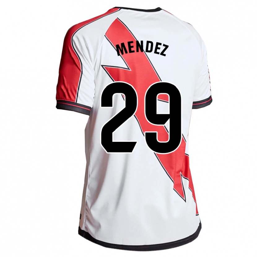 Danxen Męski Diego Méndez #29 Biało-Czerwony Domowa Koszulka 2025/26 Koszulki Klubowe