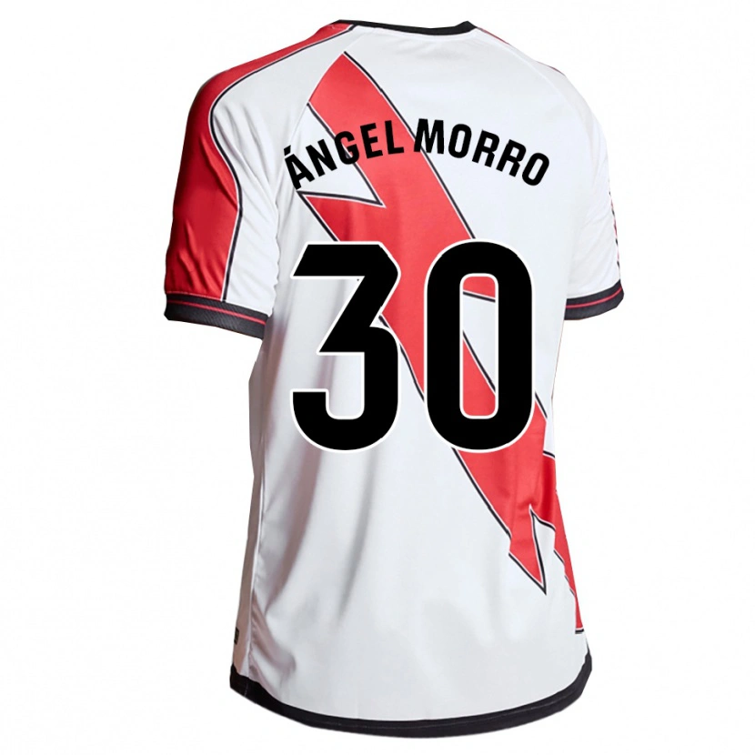 Danxen Męski Miguel Ángel Morro #30 Biało-Czerwony Domowa Koszulka 2025/26 Koszulki Klubowe