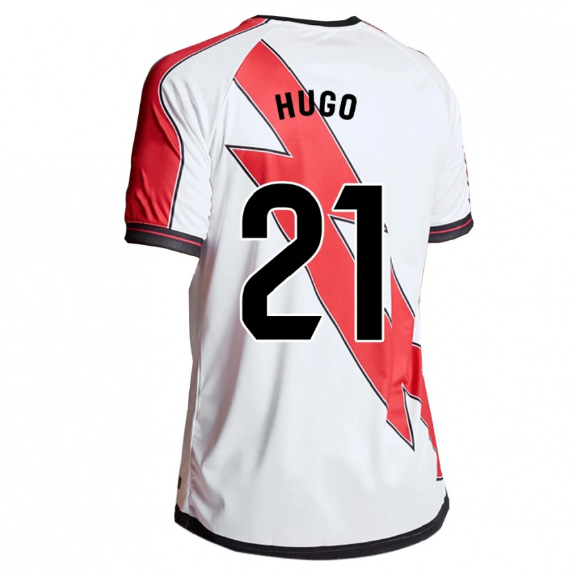 Danxen Męski Hugo Navarro #21 Biało-Czerwony Domowa Koszulka 2025/26 Koszulki Klubowe