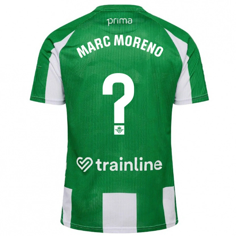 Danxen Męski Marc Moreno #0 Zielono-Biały Domowa Koszulka 2025/26 Koszulki Klubowe
