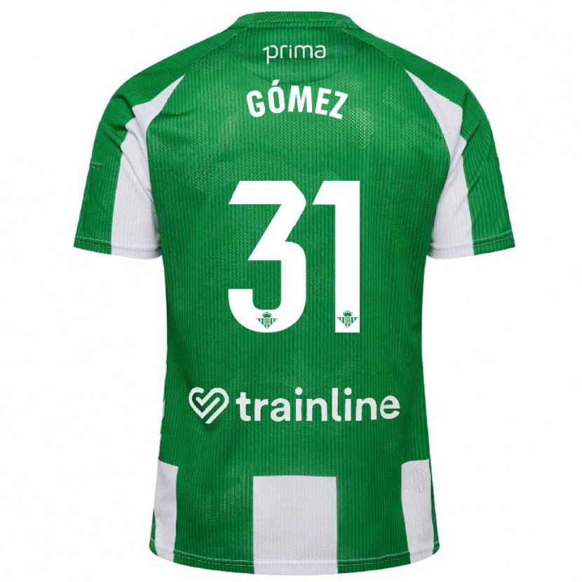 Danxen Męski Valentín Gómez #31 Zielono-Biały Domowa Koszulka 2025/26 Koszulki Klubowe