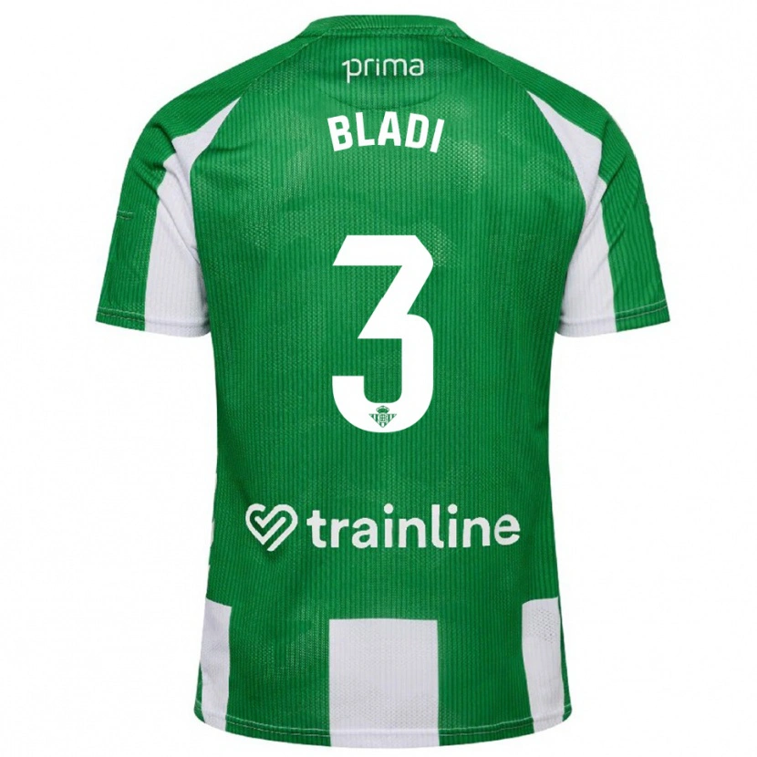 Danxen Męski Darling Bladi #3 Zielono-Biały Domowa Koszulka 2025/26 Koszulki Klubowe