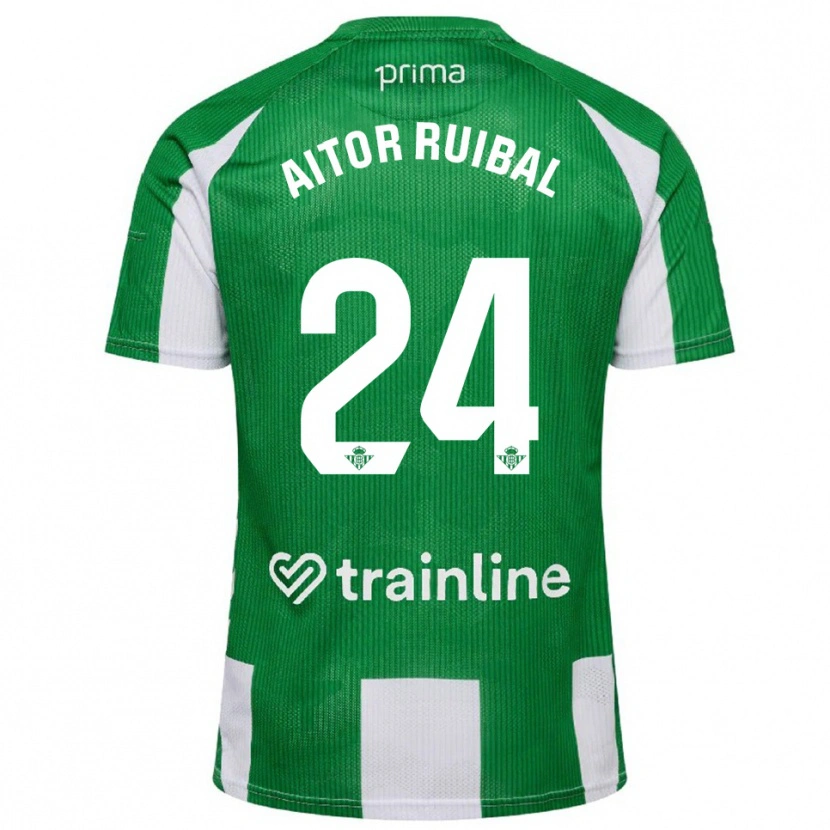 Danxen Męski Aitor Ruibal #24 Zielono-Biały Domowa Koszulka 2025/26 Koszulki Klubowe