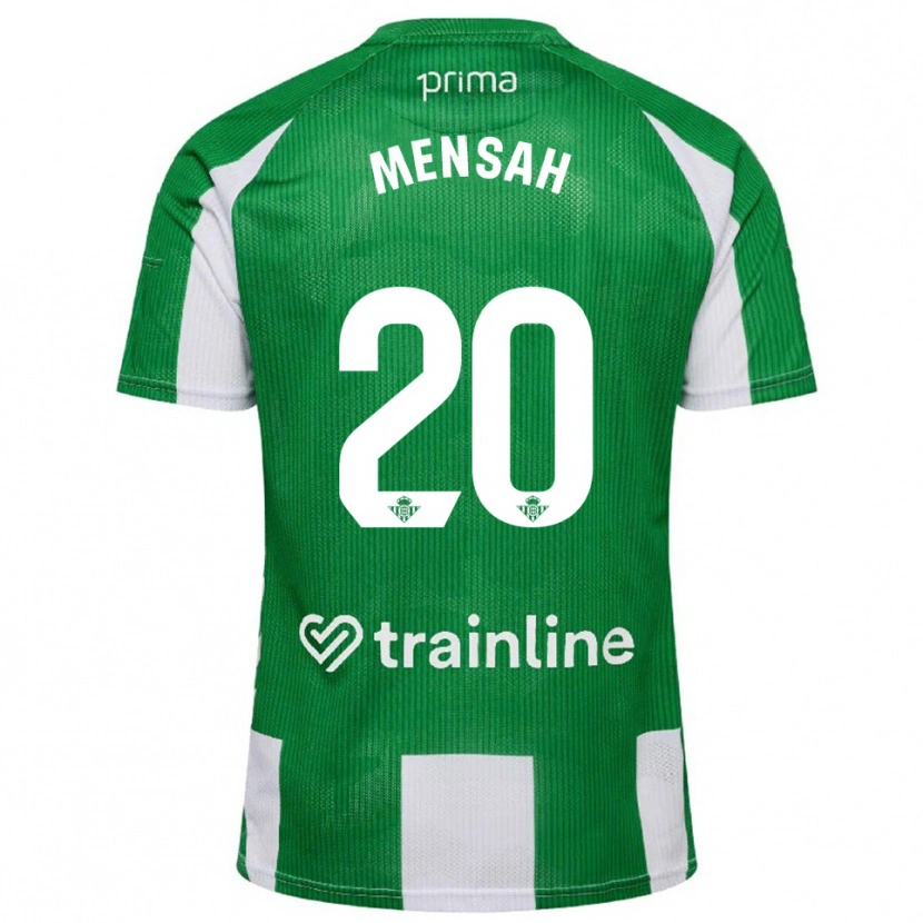 Danxen Męski Mawuli Mensah #20 Zielono-Biały Domowa Koszulka 2025/26 Koszulki Klubowe