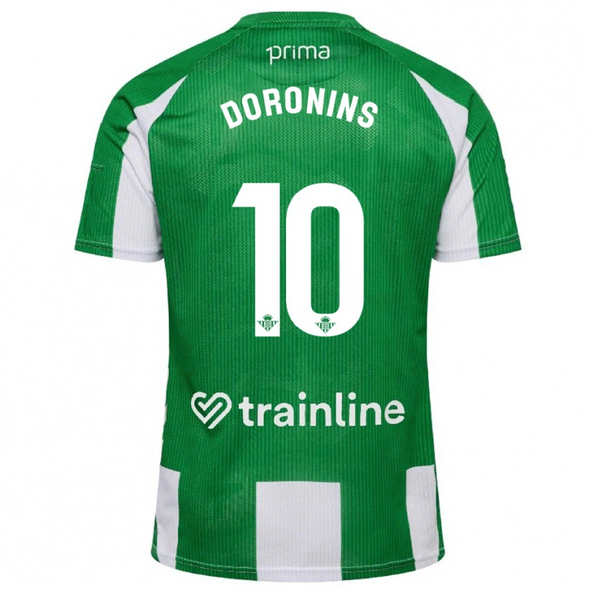 Danxen Męski Nikita Doronins #10 Zielono-Biały Domowa Koszulka 2025/26 Koszulki Klubowe