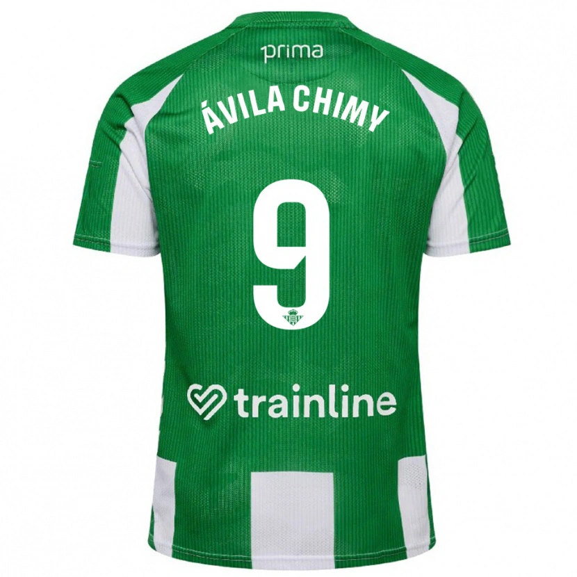 Danxen Męski Chimy Ávila #9 Zielono-Biały Domowa Koszulka 2025/26 Koszulki Klubowe