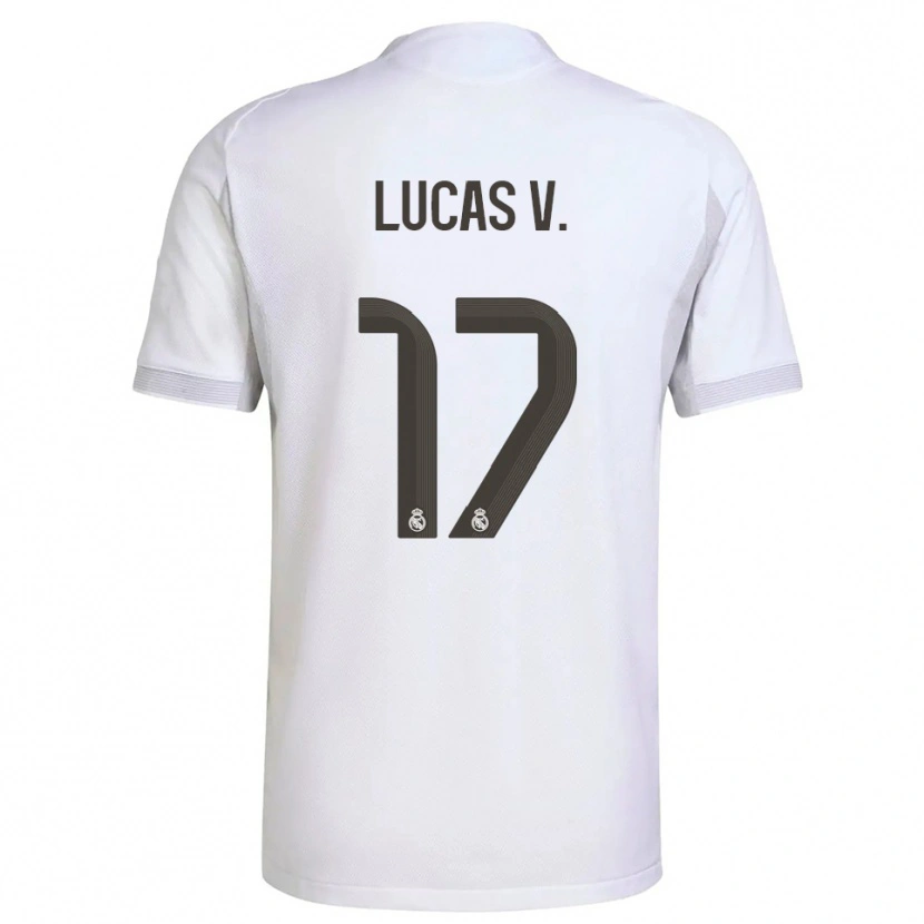Danxen Męski Lucas Vazquez #17 Biało-Żółty Domowa Koszulka 2025/26 Koszulki Klubowe