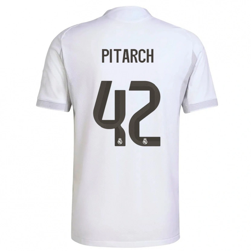 Danxen Męski Thiago Pitarch #42 Biało-Żółty Domowa Koszulka 2025/26 Koszulki Klubowe